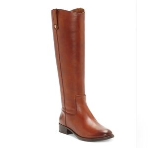 Elegant Brown Leather Riding Boots